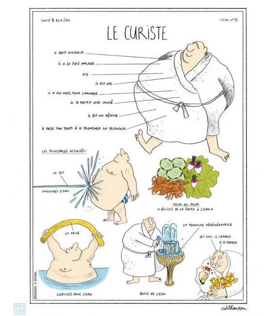Affiche "Le curiste" par Zoé Thouron