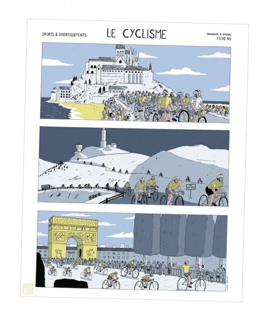 Affiche "Le cyclisme" de Simon Bailly