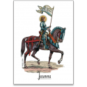 Carte postale "Jeanne d'Arc à cheval"