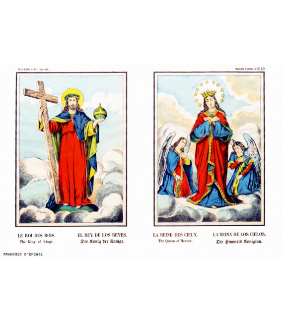 Carte double "Roi des rois et Reine des cieux"