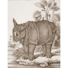 décor panoramique rhino sepia
