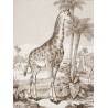 décor panoramique girafe sepia