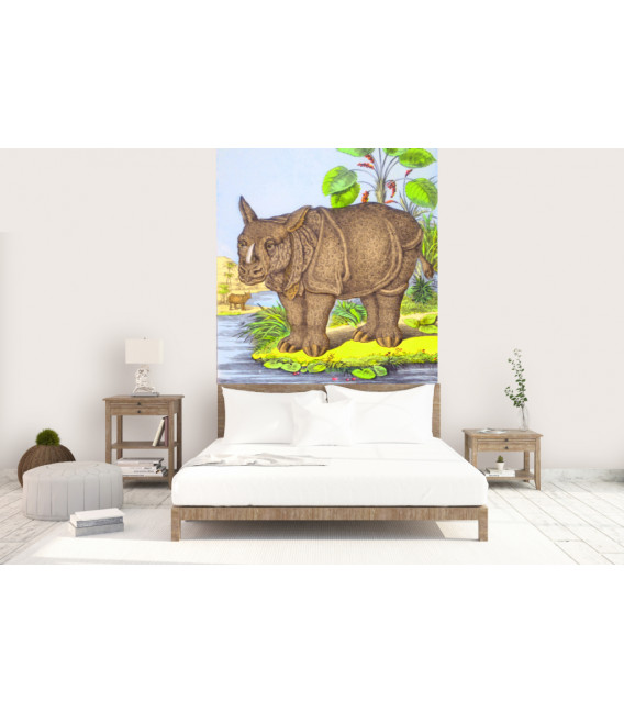 décor panoramique rhino couleur