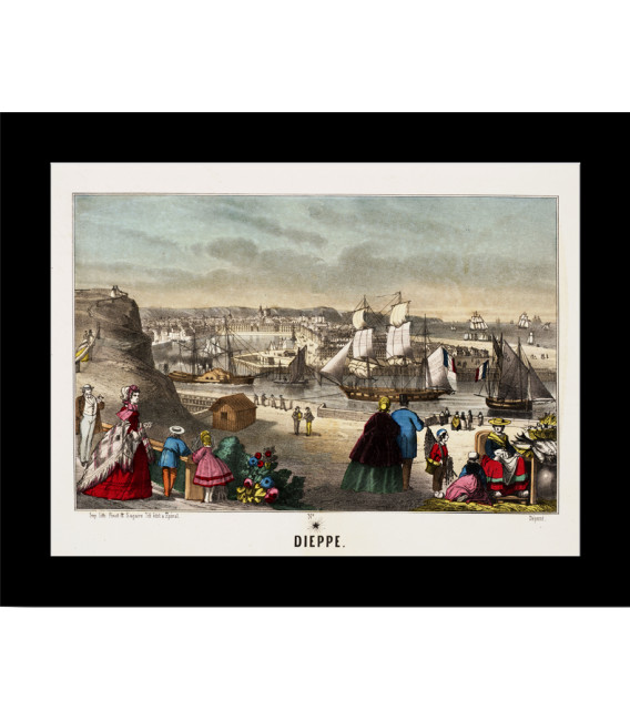 Tirage d'art "Le Port de Dieppe vers 1815"