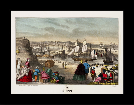 Tirage d'art "Le Port de Dieppe vers 1815"