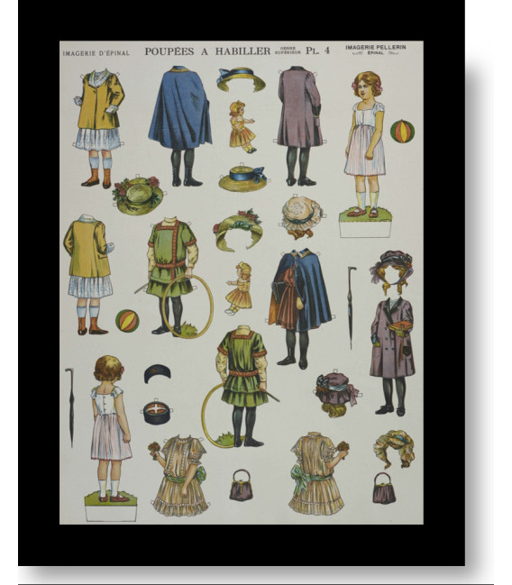 Tirage d'art "poupées à habiller Planche 4"